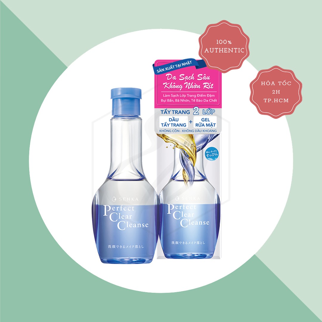 Gel rửa mặt Tẩy Trang 2 In 1 Senka Perfect Clear Cleanse - 170ml